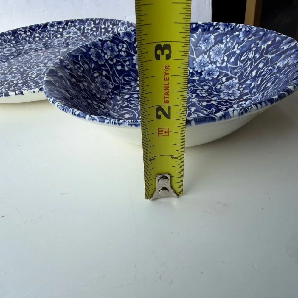 Royal Wessex Blue & White Floral Plate & Bowl Set Made in England B-11